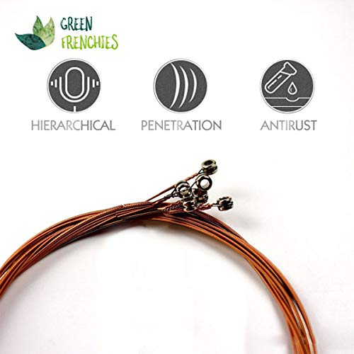 image for Green Frenchies G.F. Bronze acoustic guitar strings, Medium Light 0.12