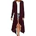 Lusiyu Women's Long Sleeve Waterfall Maxi Cardigan Open Duster