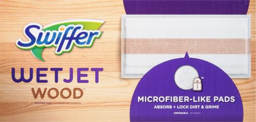 SWIFFER WETJET WOOD MOPPING PAD REFILL, 20 COUNT