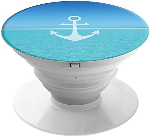 Multi-Function Holder Expanding Stand and Universal Finger Holder,With Anti-fall for Smartphones and Tablets Grip(iPhone/iPad/Samsung/LG) (Anchor Ocean)