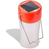 Etekcity Portable Rechargeable Outdoor USB and Solar LED Camping Lantern (Orange)