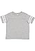 RABBIT SKINS Toddler Fine Jersey Short Sleeve Football Tee, Vintage Heather/Blended White, 2T