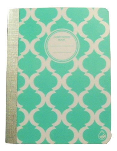 Carolina Pad Studio C College Ruled Poly Cover Composition Book ~ Pattern Play (Green and White Design; 7.5