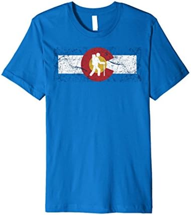 Mens Hiking Colorado State Flag Version Shirt 2XL Royal Blue