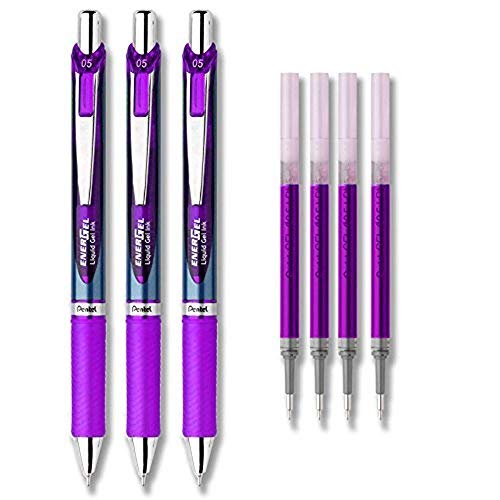 Pentel EnerGel Deluxe RTX Liquid Gel Ink Pen Set Kit, Pack of 3 with 4