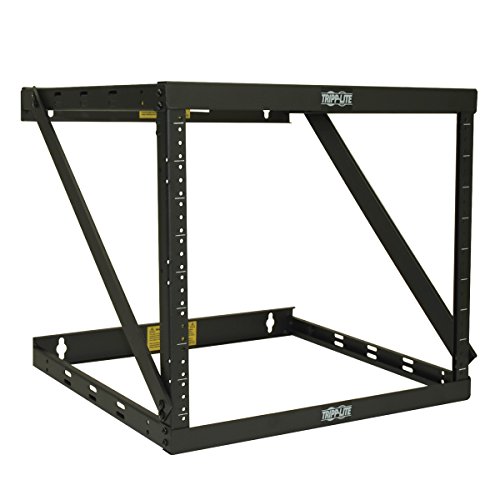 Tripp Lite 8U/12U/22U Expandable Wall-Mount 2-Post Open Frame Rack, Adjustable Network Equipment Rack, Patch Depth, 11.5" Deep (SRWO8U22MD)