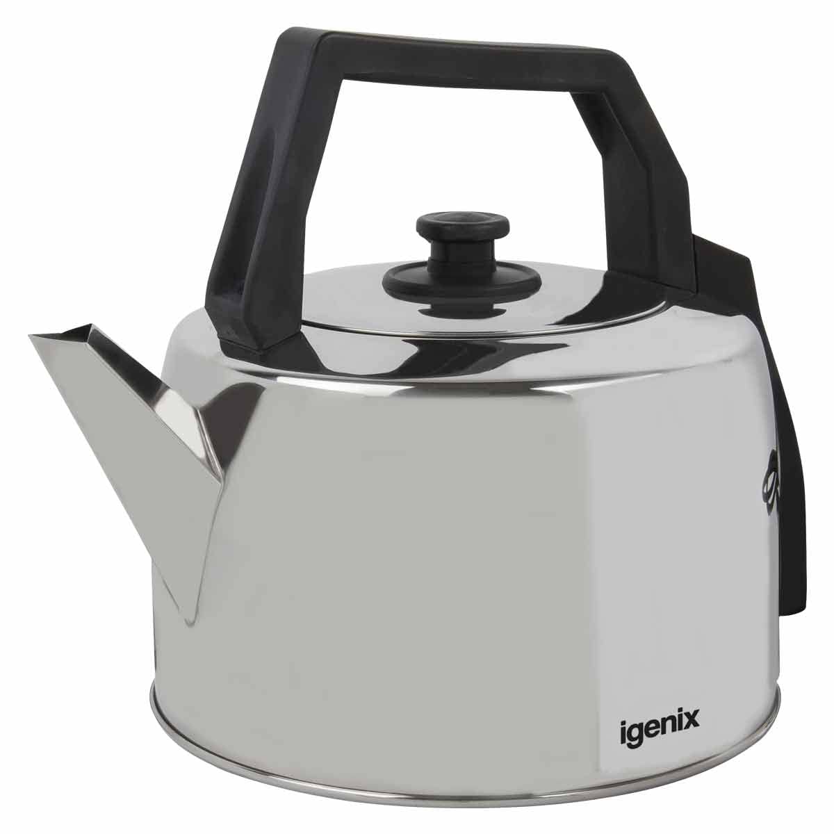 Igenix IG4350 Corded Catering Kettle, Traditional Hot Water Boiler with Lift Off Lid, Ideal for Household or Commercial Use, Stainless Steel, 2200 W, 3.5 Litre Capacity
