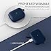 SATLITOG for AirPods Pro(2nd/1st Generation), Protective Silicone Case with Keychain Compatible with Apple AirPods Pro(2022/2019) (Front LED Visible) - Midnight Blue