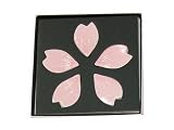Kitchen Set of 5 Pieces Japanese Ceramic Pink Sakura Petal Chopstick Rest Book