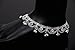 Pair Indian Anklet Jewelry, Ankle Jewelry, Plated Silver Anklet, Foot Chain, Hippie Anklet Faux Diamond Anklet Pair