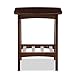 Baxton Studio Sacramento Mid-Century Modern Scandinavian Style End Table, Dark Walnut