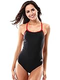 ATTRACO Women's Solid Pro One-Piece Athletic Sports Racing Swimsuit Swimwear