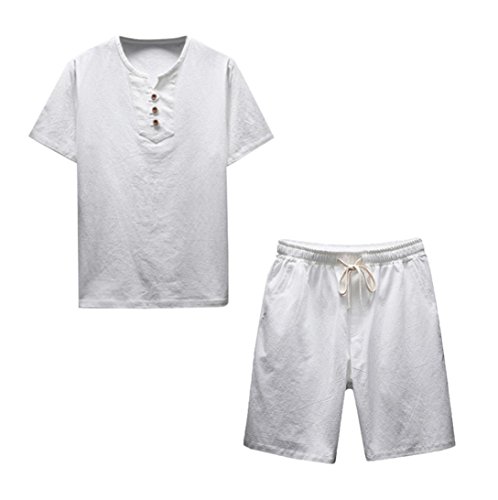 image for Neartime Clearance! ❤️ Men Shirt Set, Summer Plus Size Short Sleev