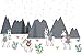 WallPops WPK2578 Laid Back Llamas Wall Art Kit, Grey