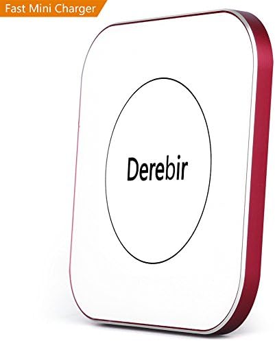 Wireless Iphone charger QI-enabled charging pad stand,10W induction charging station for Sumsung Galaxy S8plus/S7/S7Edge/S6Edge/Note5/8，7.5W fast charge for IphoneX/8Plus/8,（No AC Adapter/Red&amp;White）