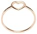 Happiness Boutique Women Heart Ring in Rose Gold Delicate Ring Stainless Steel Jewelry