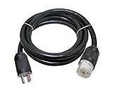 Conntek TES1450-20: 20-Feet Temporary Generator Power Cord, 50-Amp 125/250-volt, NEMA 14-50P Generator Plug to CS6364 Locking Connector