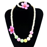 2 Colors Kids Girls Necklace and Bracelet set Butterfly Charm Fashion Party Favor Jewelry with Gift Box