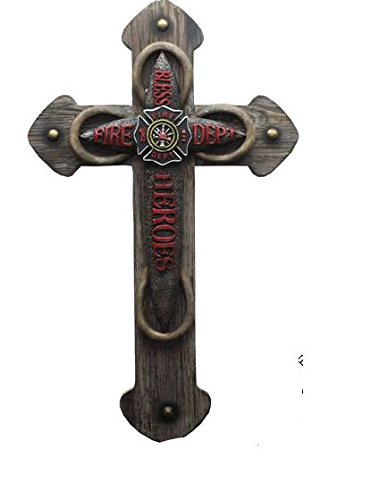Hero Firedept Double W Wood Wall Cross