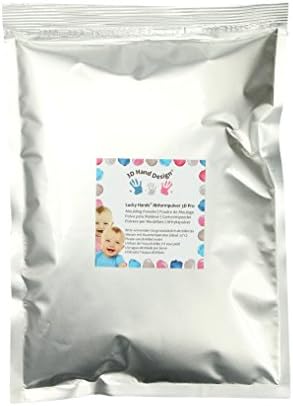 Lucky Hands Moulding Powder 3D Pro with Colour Indicator – Safe and Fast Impression Casting Alginate for Handprints and Footprints – 3D Moulding for Babies Children and Adults (400 g)