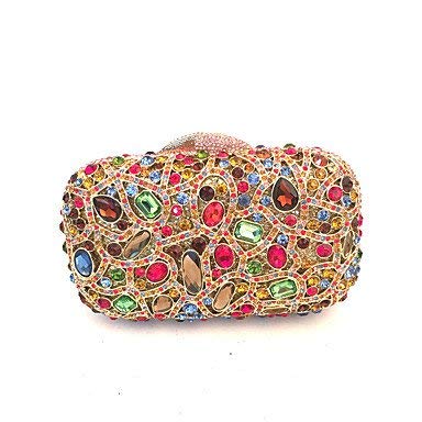 YOUTO Evening Party Clutch Bags Lady Delicate Glass Stone Clutches and Evening Bags Cocktail/Special Occasion (Color : RED) - Thumbnail 4