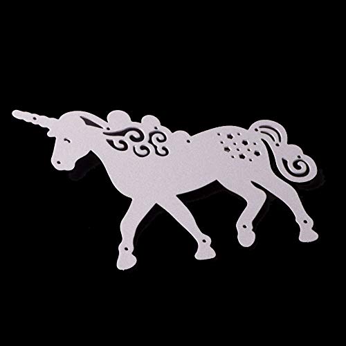 Cutting Dies 2 pcs Unicorn Handmade DIY Stencils Template Embossing for Card Scrapbooking Craft (Unicorn) - Thumbnail 3