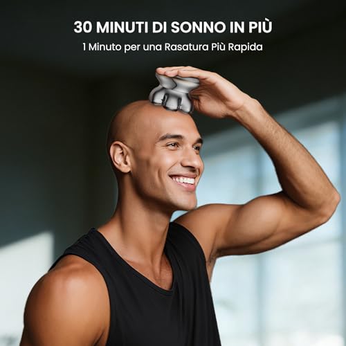 MAXGROOM PRO 7D Shaver Head Bald 2 Speeds 7500RPM & 8800RPM, 2026 Electric Shaver Men's Hair Shaver for Men Absolute Zero Hair, Shaver Hair, Gift for Dad and Husband (Silver)