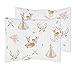 Sweet Jojo Designs Blush Pink, Mint Green and White Boho Watercolor Woodland Deer Floral Girl Full/Queen Kid Teen Bedding Comforter Set - 3 Pieces