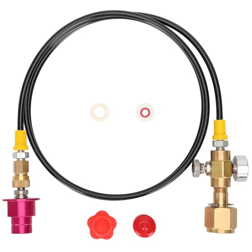 Photo 1 of Upgrade Soda Machine Co2 Adapter Quick Connector Adapter Hose Compatible with Terra DUO Art Gaia Aqua Fizz Series (60inch), For CGA320 Valve, With Pressure Gauge and Release Valve
