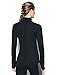 Under Armour Women's ColdGear 1/2 Zip, Black/Black, Medium