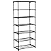 Function Home 12-Drawer Chest, 6 Tier Storage Organizer Tower, Metal Shelf with 12 Removable Fabric Bins, Ideal for Home Office Dorm Bedroom, Black