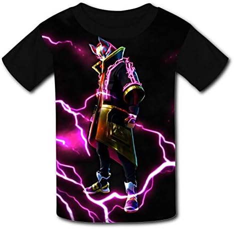 FADPW Drift for-Tnite Kids Fashion 3D Printing Short Sleeve Tshirts for Boys Girls