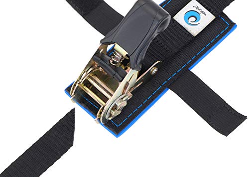 valonic Ratchet Straps, Tie Down Straps with Anti-Scratch pad, 13 FT x 1 inch, 1763 lbs Break Strength, 2-Pack Lashing Strap Set, Black