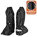 Anti-Slip Walking Boot Cover for Shoes Motorcycle Boots size Men 8.5-9.5 Women 10-11 with Reflective Heels and Sturdy Zippered Elastic Bands for Outdoor Hiking Camping Fishing - Black
