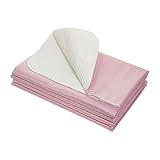 Reusable Bedpad, Pack of 4 Pink Washable Underpads 34