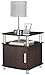 Ameriwood Home Carson End Table with Storage, Cherry/Black