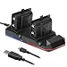 Xbox One Battery Charging Dock Kingtop Dual Charger Station with 2 x1200mAh Rechargeable Batteries and USB Cable For Xbox One One S Newest One X Xbox One Elite Controllers