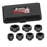 ARES 71150-7-Piece Low Profile Fuel Filter Socket Set - Low Profile Design for Easy Access - Popular Sizes for Multiple Applications - Chrome Vanadium Steel with Manganese Phosphate Coating