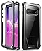Poetic Galaxy S10 Rugged Clear Case, Full-Body Hybrid Bumper Cover, Support Wireless Charging, Without Built-in-Screen Protector, Guardian Series, Case for Samsung Galaxy S10 2019, Black