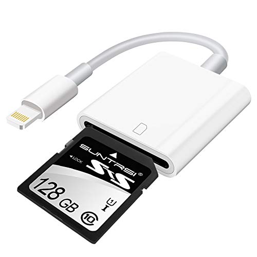 SD Card Reader for iPhone/iPad/Camera,Trail Camera viewer Micro SD Card Adapter Support iOS System Portable Memory Card Reader is a Witness to Your Good Times(White)
