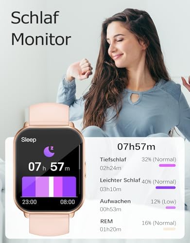 Smartwatch mit Telefonfunktion,Smartwatch für Damen Herren 1.85'' HD Screen