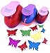 TECH-P Set of 3PCS (2 inch+1.5 inch+1inch) Craft Punch Set Paper Punch Paper Punch Tool Eva Punches for Making Arts Crafts Projects Cards Scrapbooking Garland Hanging Decorations (Butterfly)