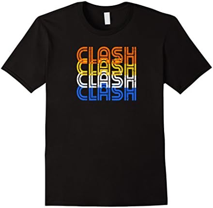 Mens Clash Vintage Retro Text - Clash On Shirts Medium Black