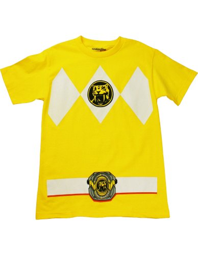 Power Rangers Mighty Morphin Yellow Ranger Costume T-Shirt, Yellow, X-Large