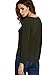 SheIn Women's Sexy Lace Up Long Sleeve Curved Hem T-Shirt Top Medium Army Green