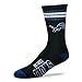 NFL 4 Stripe Deuce Crew Socks Mens-Detroit Lions-Size Large(10-13)