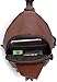 FreeMaster Sling Pack Chest Bag Men's Shoulder Backpack PU Bag Outdoor Cross Body Bags Retro Bag Walking Hiking Camping Gym Cycling Daypack (Brown Plus)