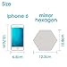 ATFUNSHOP Hexagon Mirror Wall Stickers 12 PCS 5inch - Removable Acrylic Mirror Wall Decor DIY Modern Decoration