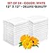 TALVANIA Washcloths Towels 24 Pack Super Absorbent Terry Towel 100% Ring Spun Cotton White Wash Cloth with Border Design Ideal for Face Wash Multi-Purpose Gym Spa Home Bath Towel 12