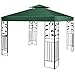 Tangkula 10'x10' Canopy Cover Outdoor Patio Gazebo Replacement Top Cover Wedding Party Event Tent Cover Heavy Duty Durable Waterproof Sun Snow Rain Shelter 1-Tier or 2-Tier 3 Color (2-Tier, DGN)